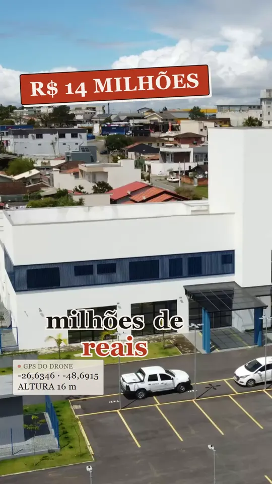 Avenida Thiago Aguiar, Barra Velha (SC): o novo Pronto Atendimento 24h visto de drone