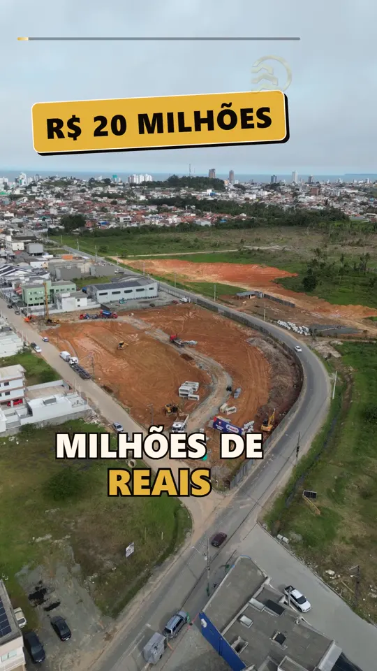 Super Koch na Vila Nova, Barra Velha (SC): o terreno visto de drone